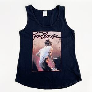 Footloose graphic black tank top